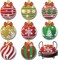 DIY Diamond Art Painting Coasters with Holder for Adults – Christmas Balls Diamond Coaster Kit, 8-Piece Set